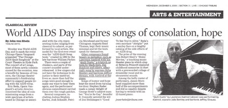 World AIDS Day inspires songs and